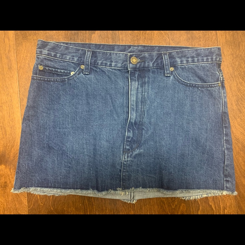 Free People Jean Denim Mini skirt Sz 10